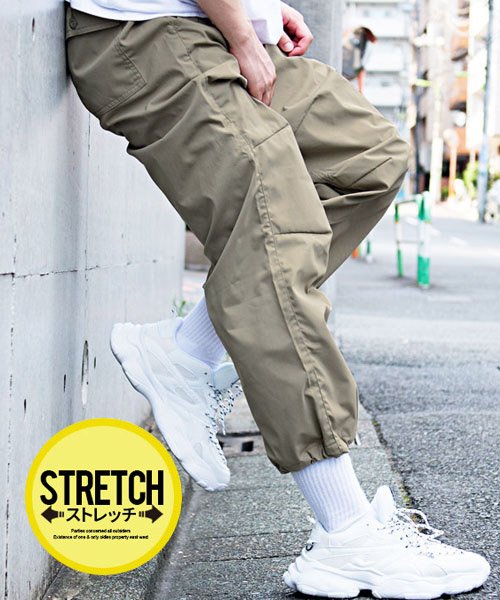 Cavaria ナチュラルストレッチスノーパンツ カーゴパンツ メンズ ゆったり 太め ワイド 大きいサイズ ミリタリーパンツ スノーパンツ ストレッチ 黒 白 キャバリア Cavaria Magaseek