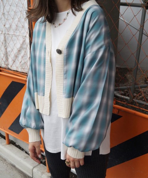 セール チェックシャツリメイクカーディガン １７９ ｗｇ ニコルクラブ １７９ ｗｇ Magaseek