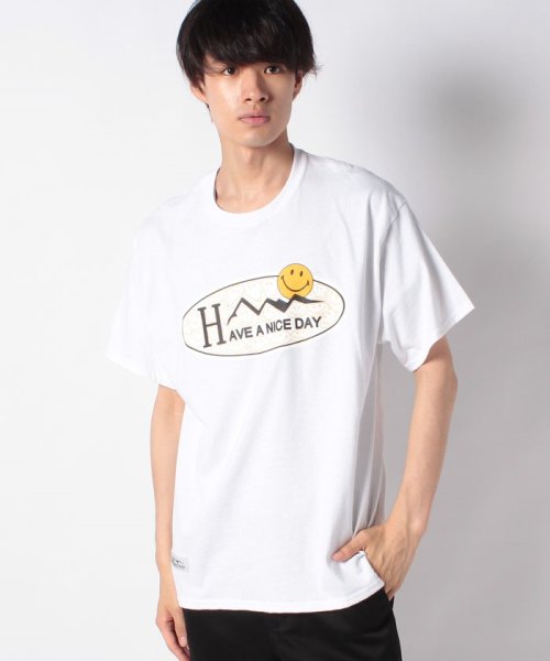 go slow caravan MENS SELECT BRAND(ゴースローキャラバンメンズセレクトブランド)/MANASTASH BUBBLE SMILE TEE/ホワイト