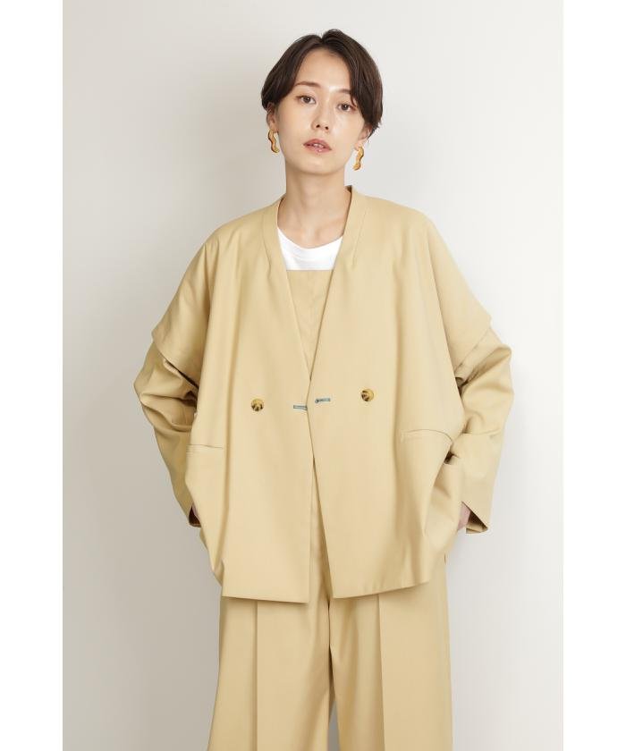 セールの引き下げ ｓ ローズバッド レディース ベージュ ノーカラーワイドジャケット セール開催中 Rose 30 Off Xadvf180 Bud 買 Ventures Com My