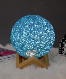 ninon(ニノン)/【調光機能付き】おしゃれな編み上げボール間接照明テーブルランプ/ブルー