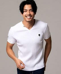 VIOLA(ヴィオラ)/VIOLA リブ袖切り替え刺入りストレッチVネック半袖Tシャツ メンズ ブランド ビオラ トップス イタリア イタリアンカラー ストレッチ/その他