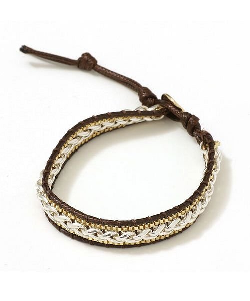 Rafu 編み込みチェーンブレスレット メンズ ブランド アクセサリー 真鍮 ゴールド シルバー ユニセックス ラフ Rafu Magaseek Rafu 編み込みチェーンブレスレット メンズ ブランド アクセサリー 真鍮 ゴールド シルバー ユニセックス ラフ Rafu Magaseek