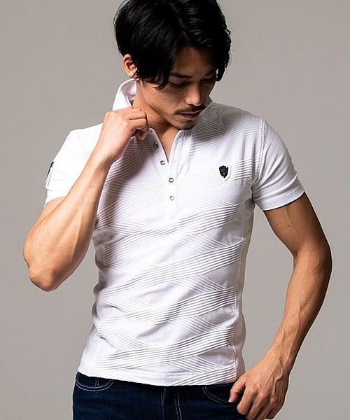 セール Viola エナメルワッペン付きストレッチ半袖ポロシャツ メンズ ブランド ビオラ トップス 半袖ポロ ロゴ ヴィオラ Viola Magaseek