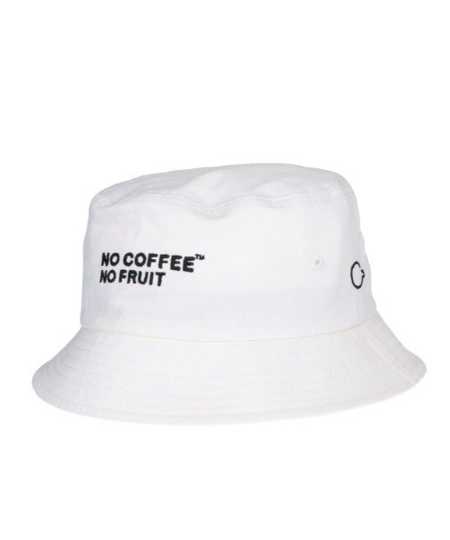 MAISON mou(メゾンムー)/【FRUIT OF THE LOOM/フルーツオブザルーム】NO COFFEE×FRUIT OF THE LOOM BUCKET HAT/ホワイト