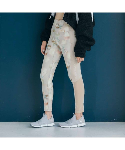 Reebok(リーボック)/キレイフィット グラフィック タイツ / KireiFit Graphic Tights/ベージュ