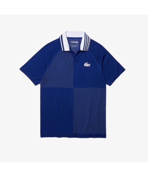 LACOSTESPORTS MENS(ラコステスポーツ　メンズ)/メッシュ切り替えウルトラドライポロシャツ/ブルー