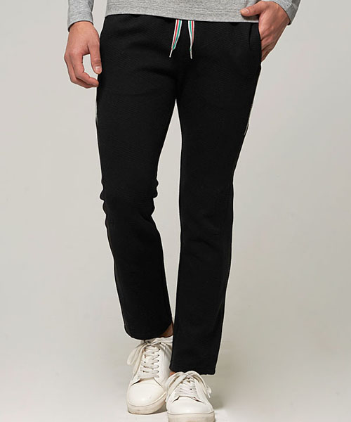 人気のファッションブランド カジュアル キレイめ タイト 綿ポリ 羽織 伸縮性 ストレッチ 切り替え ジャガード メンズ パンツ 大人 ミラノ イタリア セットアップ可 美シルエット 上品 パンツ ボトムス Alessandroardy Com