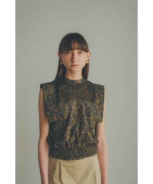 セール】CHINTZ FLOWER SQUARE SLEEVE TOPS(504211004) | クラネ(CLANE 