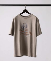 ABAHOUSE/ルーズサイズ スケッチ アート Tシャツ/504211414