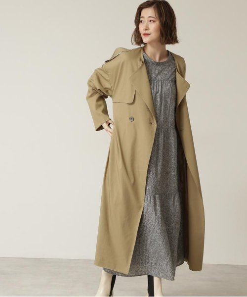 セール ノーカラーフォルムトレンチコート ナチュラルビューティーベーシック Natural Beauty Basic Magaseek