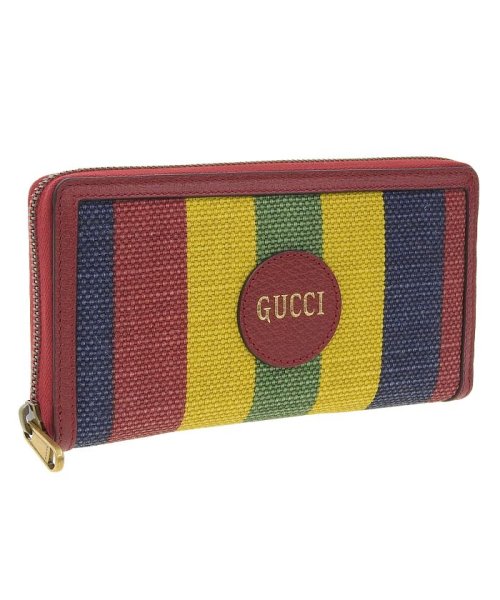 GUCCI(グッチ)/【GUCCI(グッチ)】GUCCI グッチ BNWN MERIDA ラウンド長財布/レッドマルチ