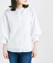 Fizz(フィズ)/スパンブロードバンドカラー袖ボリュームシャツ/オフホワイト