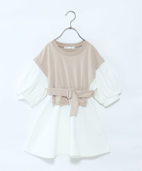キッズ ベストレイヤードドッキングワンピース 100 160cm イッカ キッズ Ikka Kids Magaseek