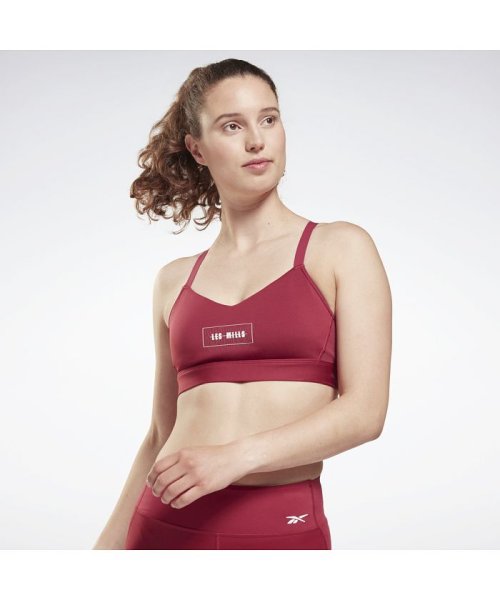 Reebok(リーボック)/レズミルズ Lux ストラッピースポーツブラ / Les Mills Lux Strappy Sports Bra/ピンク