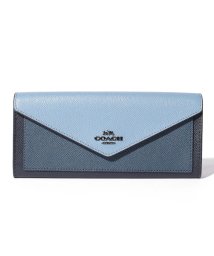 COACH(コーチ)/【COACH】コーチ 12122 GMEHY 二つ折り長財布/BLUEMULTI