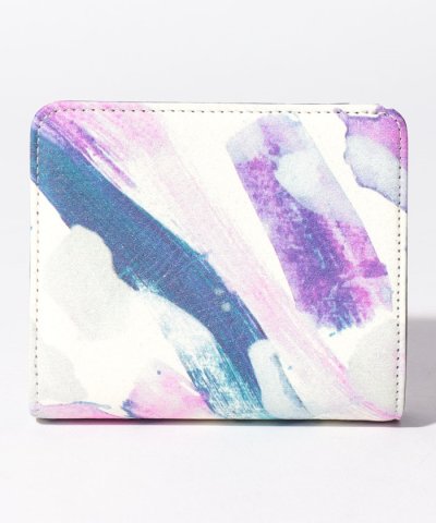 紫色の音階　二つ折りLファスナー財布