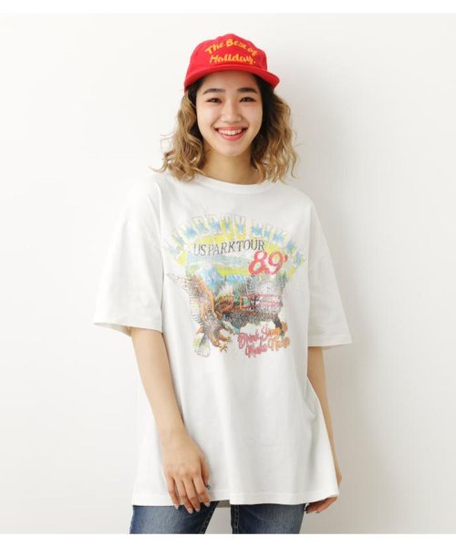 RODEO CROWNS WIDE BOWL(ロデオクラウンズワイドボウル)/LIBERTY BIKES Tシャツ/O/WHT1