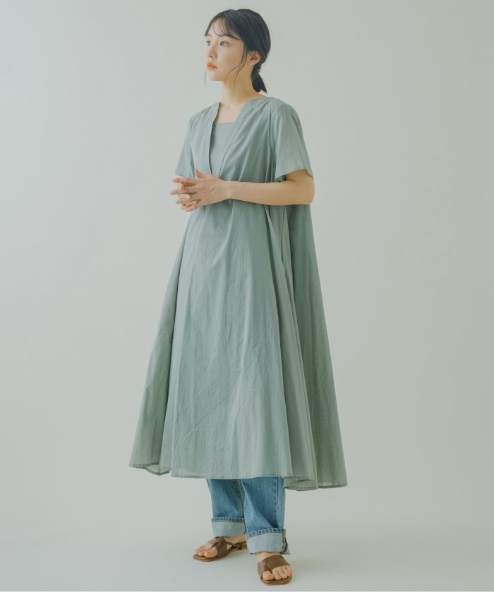 お早め発送 レディース ビーアパートメント ケレン リラックスvネックワンピースuni B Kelen Apartment Smokegreen M Fzasf6248 直販値下 Jlt Polinema Org