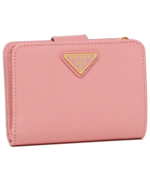 セール プラダ 二つ折り財布 サフィアーノ トライアングルロゴ ピンク レディース Prada 1ml018 Qhh F0442 プラダ Prada Magaseek