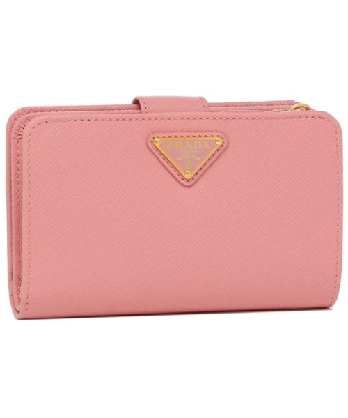セール プラダ 二つ折り財布 サフィアーノ トライアングルロゴ ピンク レディース Prada 1ml225 Qhh F0442 プラダ Prada Magaseek