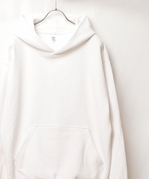 ar/mg(エーアールエムジー)/【W】【it】【LOS ANGELES APPAREL】【US－LA－HF－09】LA APPAREL 14oz.Fleece Hooded Pullover /ホワイト