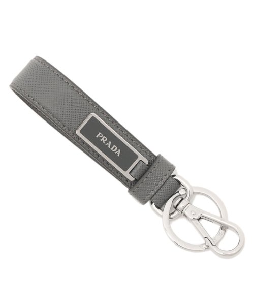 セール プラダ キーリング キーホルダー サフィアーノ グレー メンズ レディース Prada 2pp709 053 F0048 プラダ Prada Magaseek