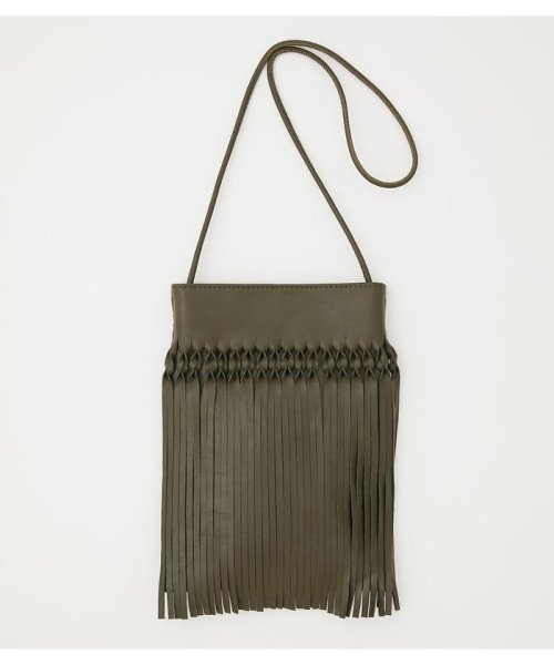 AZUL by moussy(アズールバイマウジー)/FRINGE SHOULDER BAG/KHA