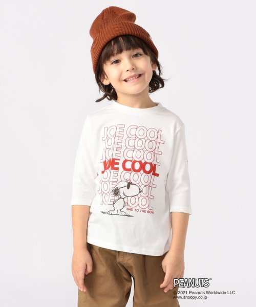 セール Ships Kids スヌーピー 7分袖 Tee 100 130cm シップスキッズ Ships Kids Magaseek