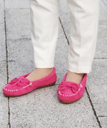 MINNETONKA(ミネトンカ)/『ハーフサイズあり◎』スエードモカシンシューズ KILTY SUEDE MOC/ピンク