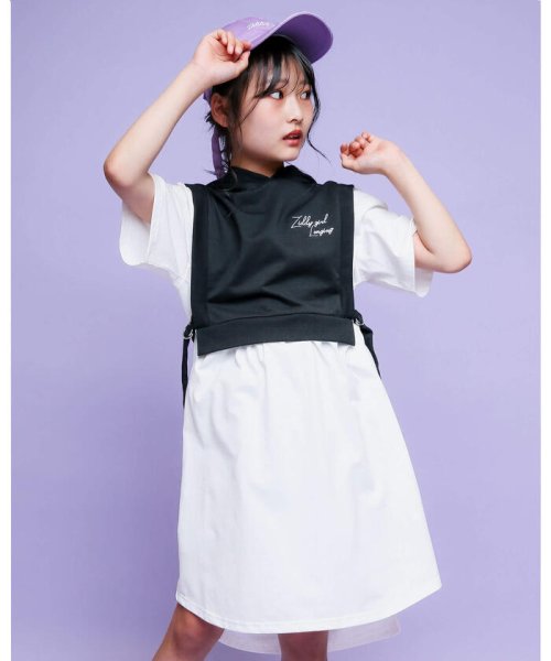 セール レイヤードフウ フード付き 半袖 ワンピース 130 160cm ジディー Ziddy Magaseek