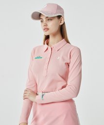 le coq sportif GOLF (ルコックスポルティフ（ゴルフ）)/長袖ポロシャツ《吸汗速乾・UPF30・ストレッチ・ECO》【アウトレット】/ピンク系