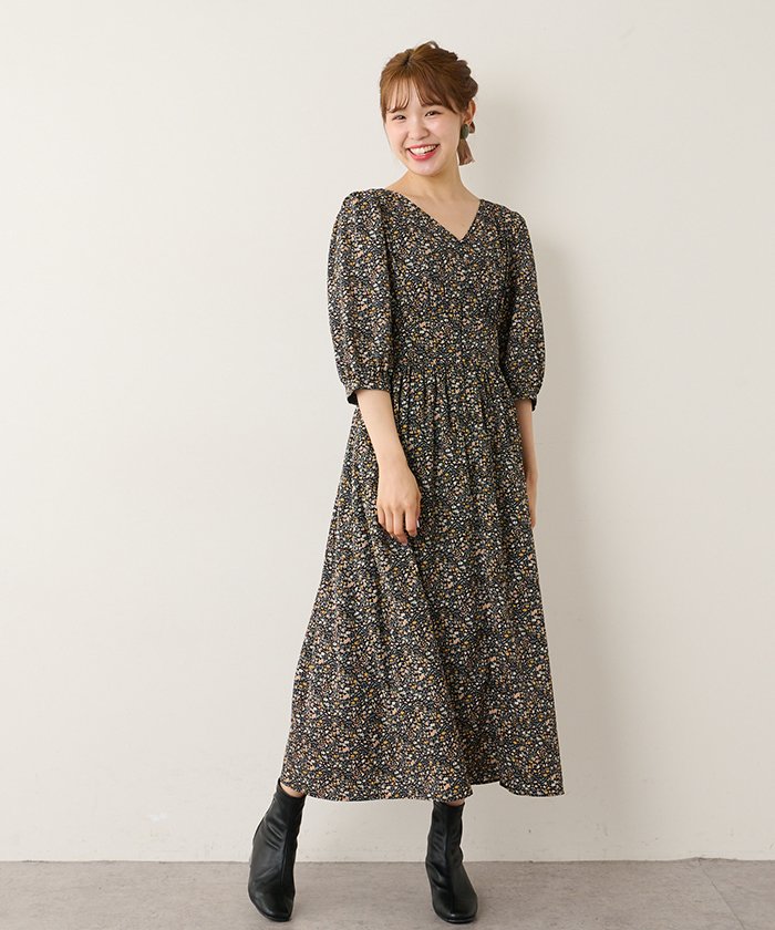 セール 40 Off 花柄vネックワンピ ナイスクラップ アウトレット Nice Claup Outlet Magaseek
