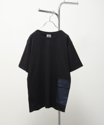 ZIP FIVE(ジップファイブ)/【051400】ヘビーウェイト天竺素材 柄ポケットTシャツ/ブラック系3