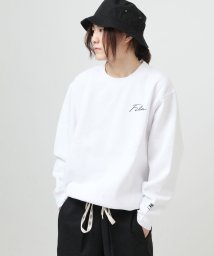 ZIP FIVE(ジップファイブ)/【fh7802】FILA 筆記体刺繍クルースウェット/ホワイト