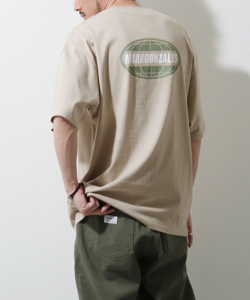 ZIP FIVE(ジップファイブ)/【mg－0288】Mark Gonzales ロゴプリント半袖Tシャツ/グリーン