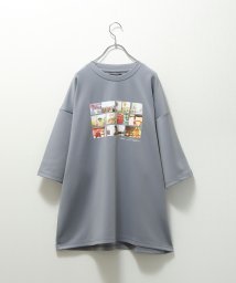 Nilway(ニルウェイ)/【pc21001】Nilway Pledge別注 プリントシルケットポンチビッグTシャツ 2021SUMMER/ブルー系2