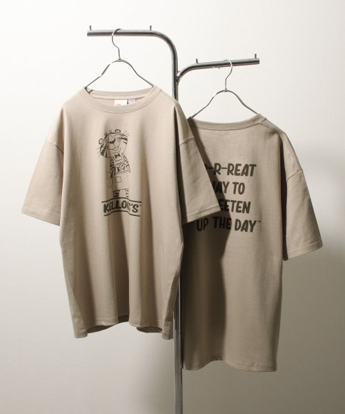 ZIP FIVE(ジップファイブ)/【sk－klg001】KELLOGG’S アソートTシャツ/ベージュ