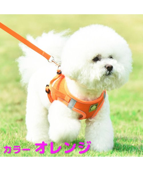 30ハーネス リードセット オレンジ 犬 ペット用 猫 M お散歩 - 通販 - inovatec.uepb.edu.br