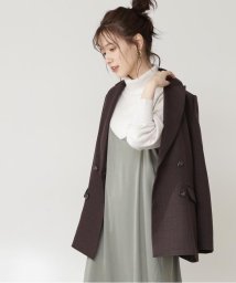 N Natural Beauty Basic(エヌナチュラルビューティベーシック)/テーラードダブルジャケット《S Size Line》/ブラウンチェック1