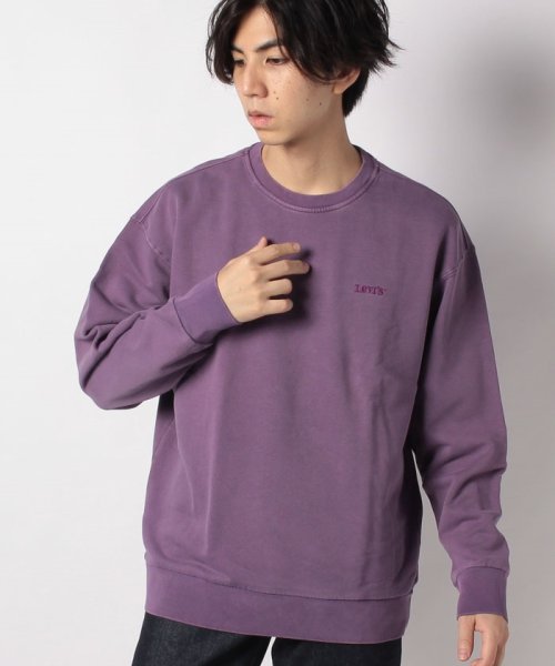 LEVI’S OUTLET(リーバイスアウトレット)/RELAXED MV CREW LOGANBERRY GARMENT DYE L/パープル