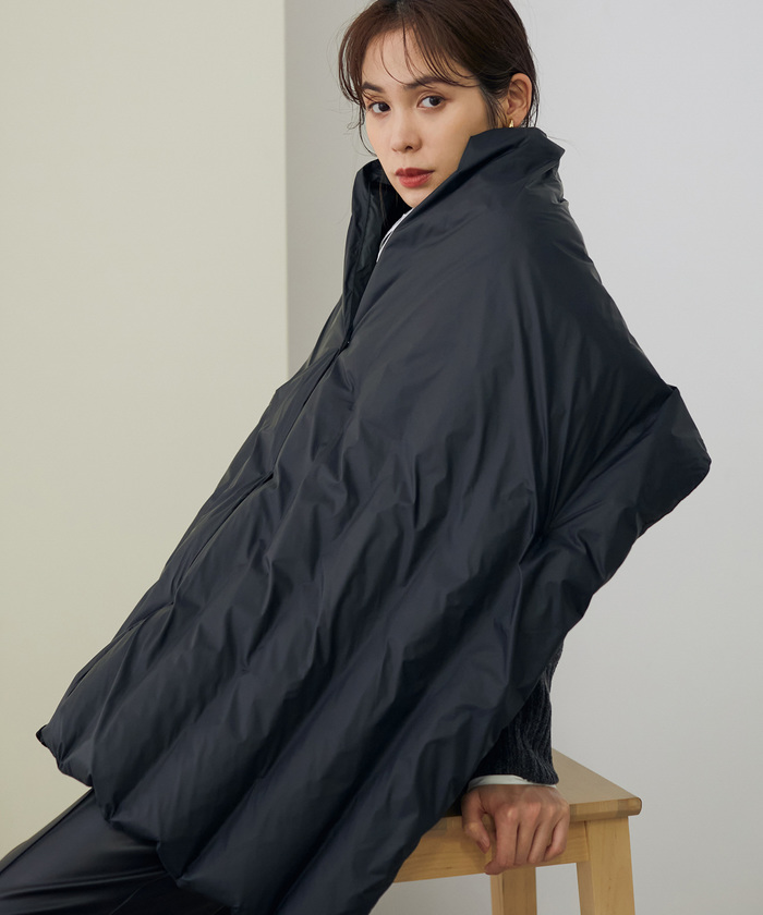 ダウンコート ケープ ポンチョ も*こ様 モンクレールのダウンコート