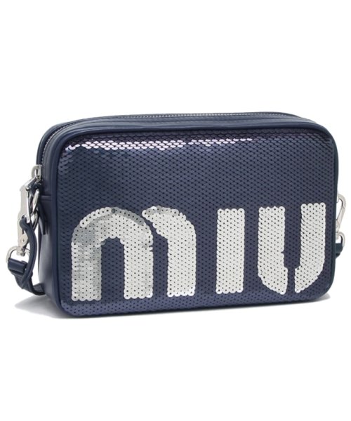 ミュウミュウ バッグ ショルダーバッグ レディース Miu Miu 5bh118 959 F015g ブルー シルバー ミュウミュウ Miumiu Magaseek