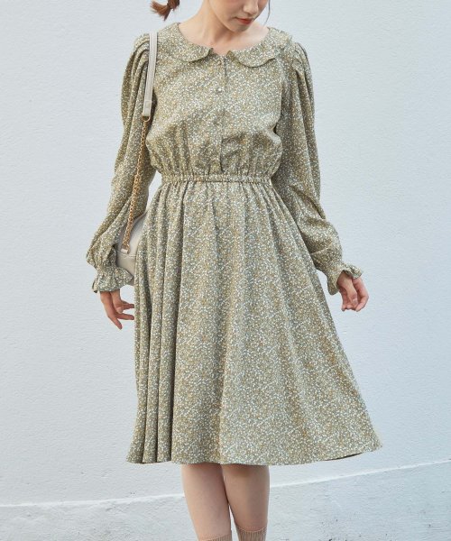 セール フリル衿ワンピース Web限定llサイズ有 ハニーズ Honeys Magaseek