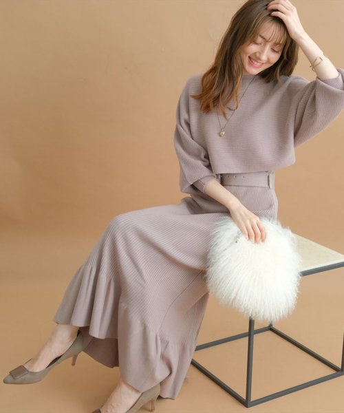 レイヤードマーメイドニットワンピース アプワイザー リッシェ Apuweiser Riche Magaseek