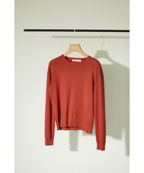 BLACK BY MOUSSY(ブラックバイマウジー)/washable longsleeve knit/RED