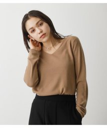 AZUL by moussy(アズールバイマウジー)/NUDIE 2WAY V／N KNIT/BEG