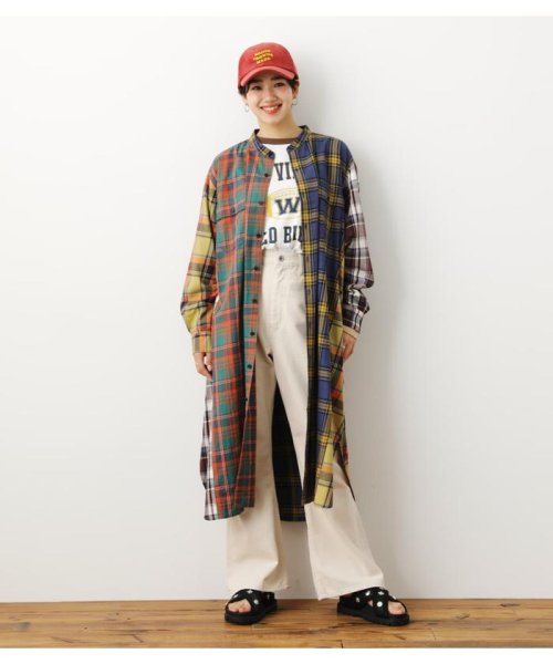 セール クレイジーパターンチェックシャツワンピース ロデオクラウンズワイドボウル Rodeo Crowns Wide Bowl Magaseek