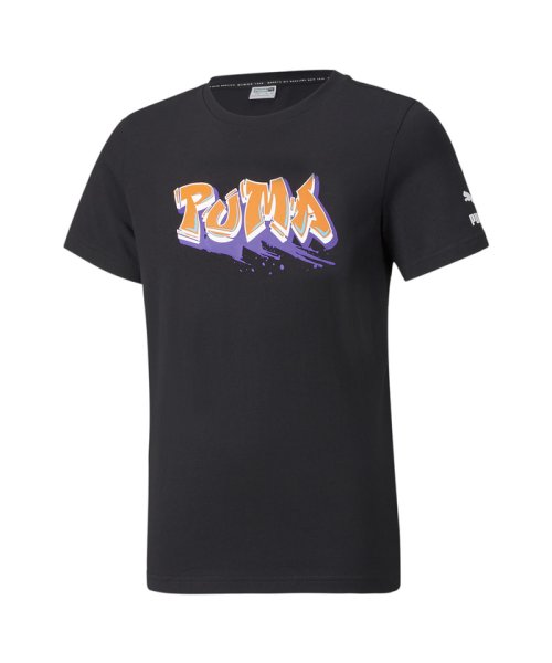 PUMA(プーマ)/キッズ STREET ART グラフィック Tシャツ 104－164cm/PUMABLACK