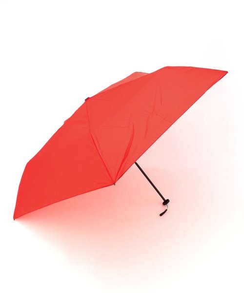 MONO COMME CA(モノコムサ)/《超軽量/UVカット》晴雨兼用　折りたたみ傘/レッド